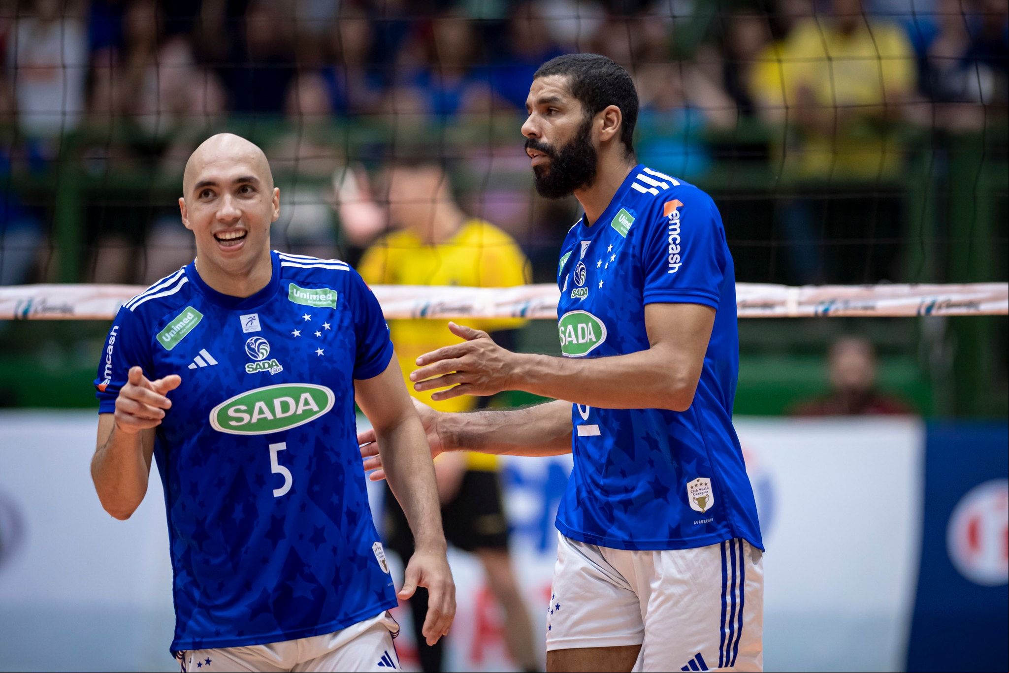 Matheus Brasília e Wallace, jogadores do Sada Cruzeiro